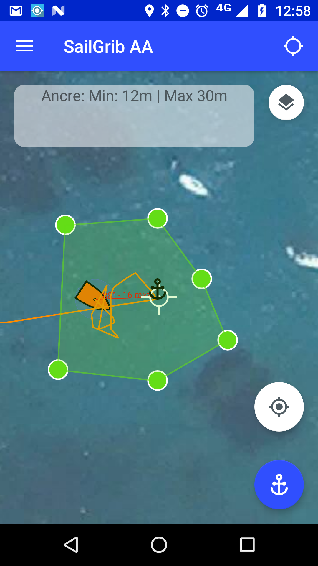 SailGrib AA (alarme de mouillage) screenshot